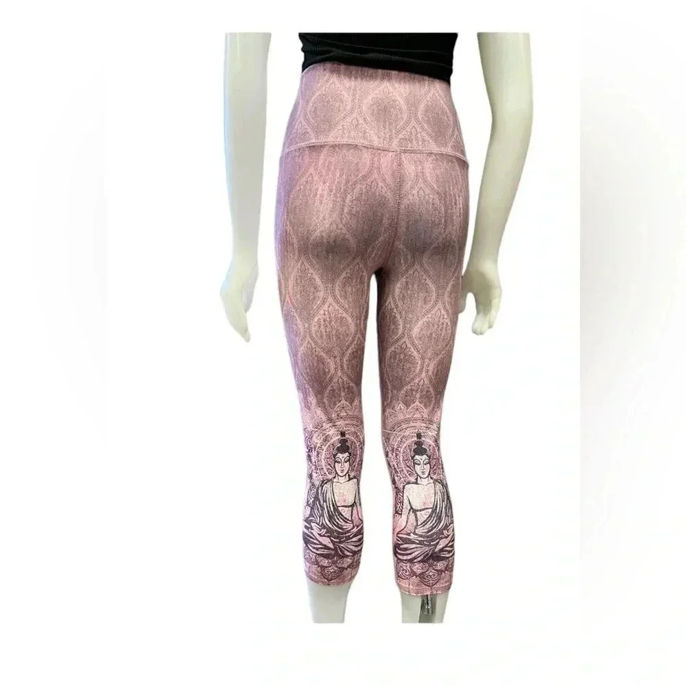 Evolution and Creation High Waisted Boho Buddha Crop Leggings Size Medium
